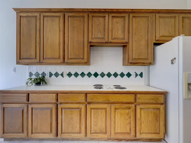 a view of white cabinets