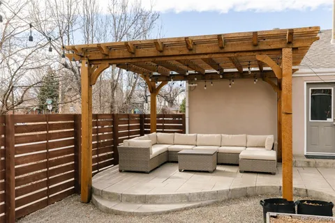 a view of a couch in the patio