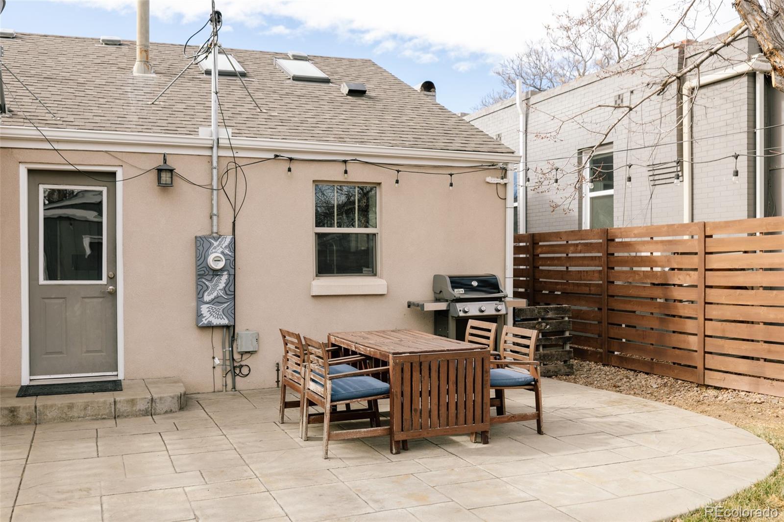 3100 North High Street Denver, CO 80205 - Photo 22 of 28 a view of a patio with table and chairs and potted plants