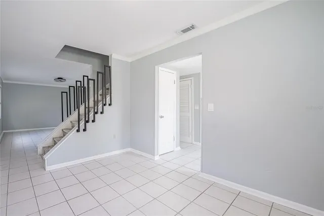 a view of a hallway with closet area