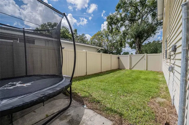 a view of a backyard with a garden