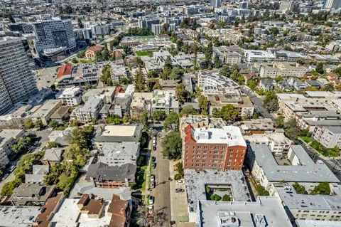 an aerial view of a city