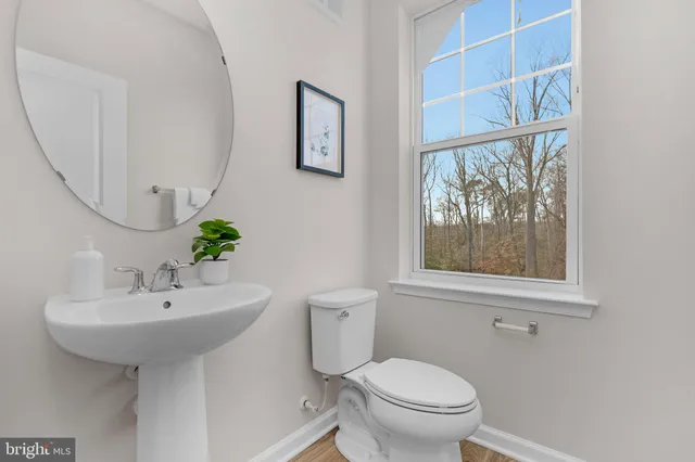 a bathroom with a sink a mirror and a toilet