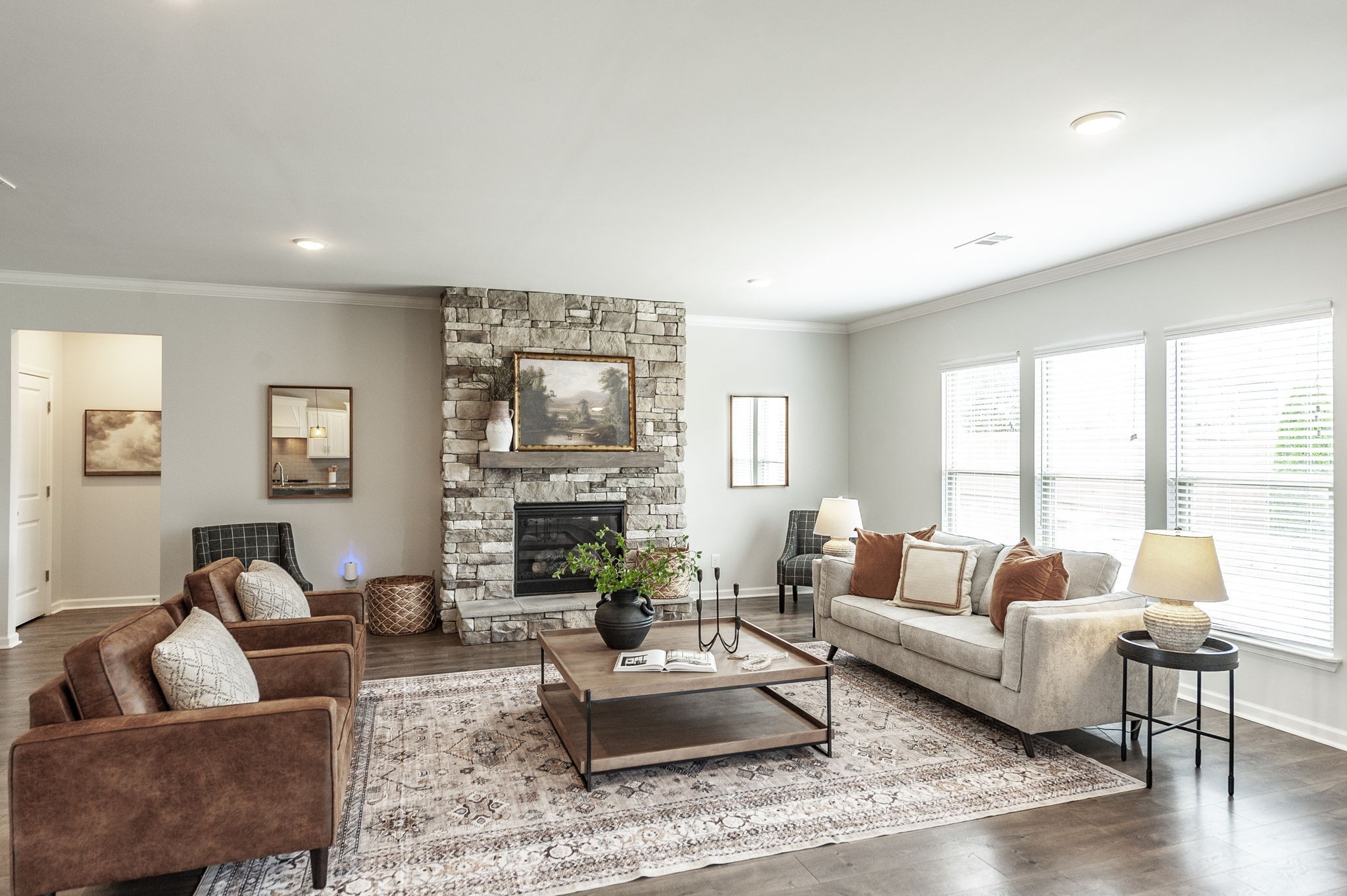 1095 Brixworth Drive Spring Hill, TN 37174 - Photo 14 of 49 a living room with furniture and a fireplace