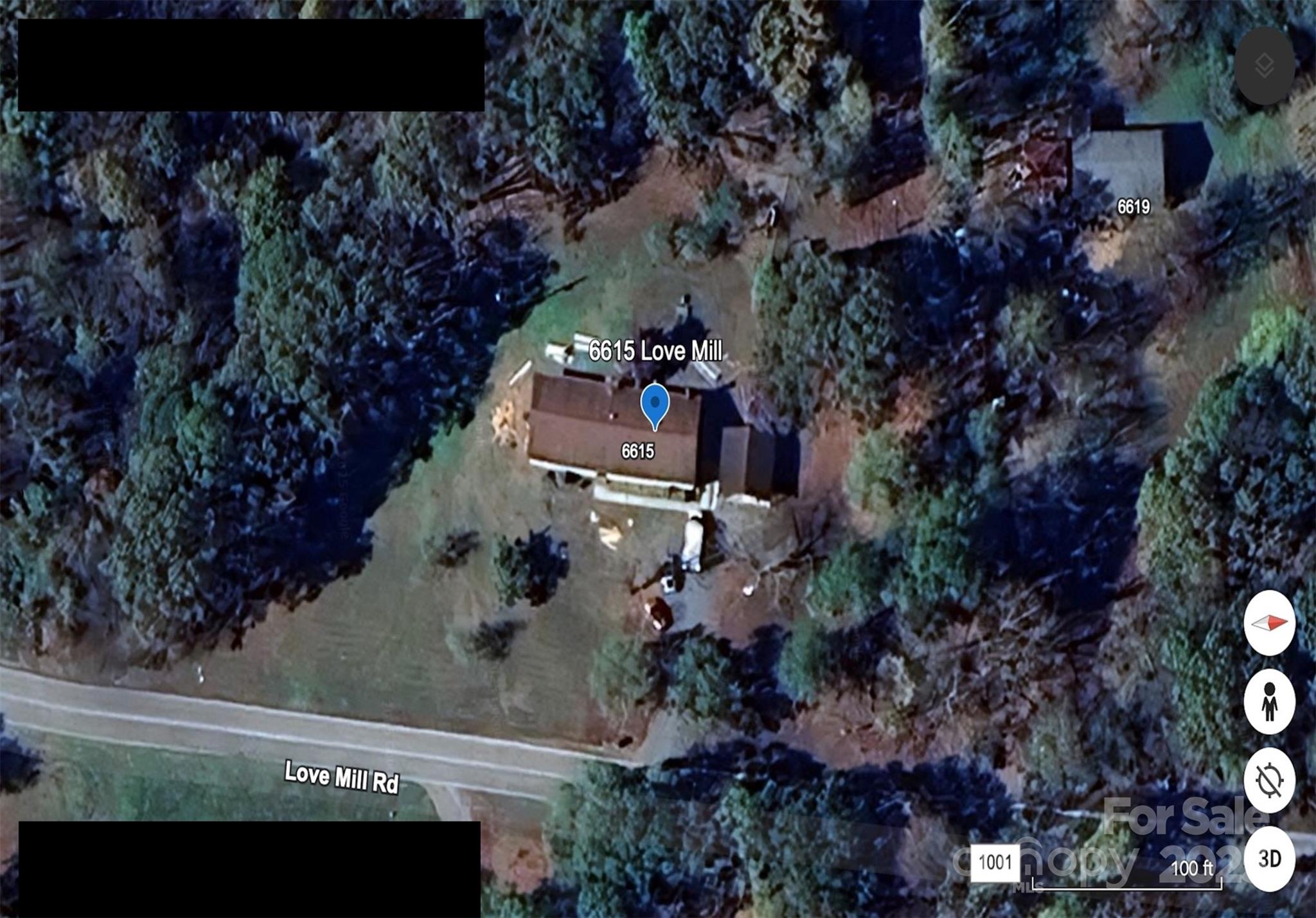 6615 Love Mill Road Monroe, NC 28110 - Photo 3 of 37 an aerial view of a house with a yard