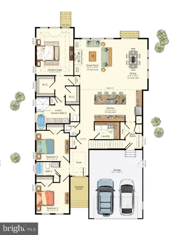 a view of a tall building with a view of the street