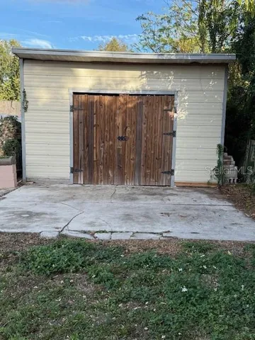 a backyard of a house