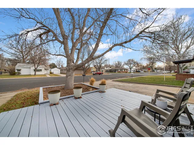 a view of outdoor space with seating