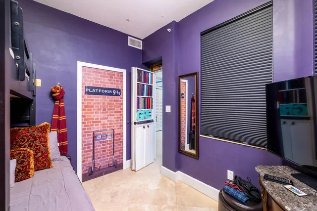 a view of a pathway with a park