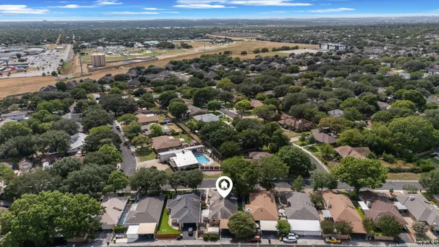 an aerial view of multiple house