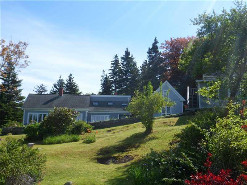 286 Old Harbor Road Vinalhaven, ME 04863 - Photo 2 of 29 Exterior Front. Sloping lawn to Old...