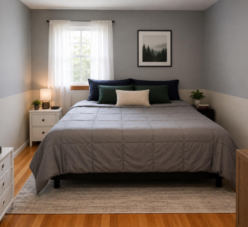 118 Minter Drive Griffith, IN 46319 - Photo 10 of 22 a bedroom with a bed and wooden floor