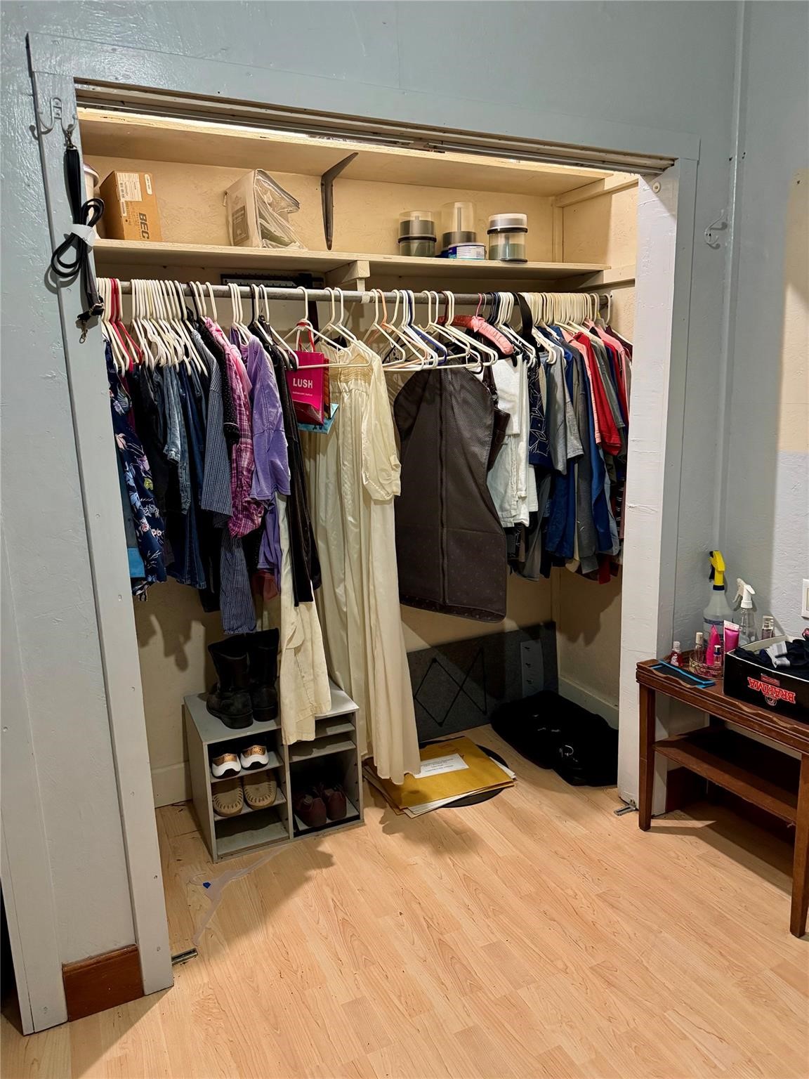 385 Ole Long Pull Road Livingston, TX 77351 - Photo 7 of 12 a view of walk in closet with clothes and shoes