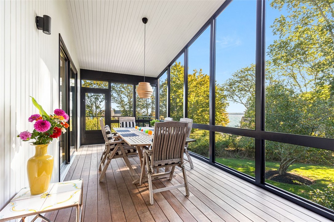 18 Collins Terrace Jamestown, RI 02835 - Photo 23 of 50 screened in porch with 12' ceilings