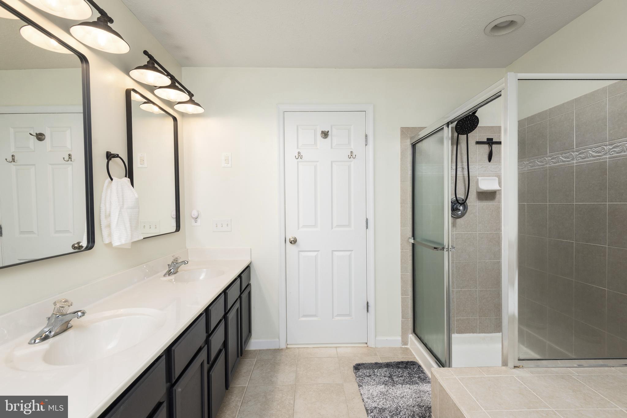 1208 Painted Fern Road Denton, MD 21629 - Photo 30 of 39 a bathroom with a double vanity sink and mirror