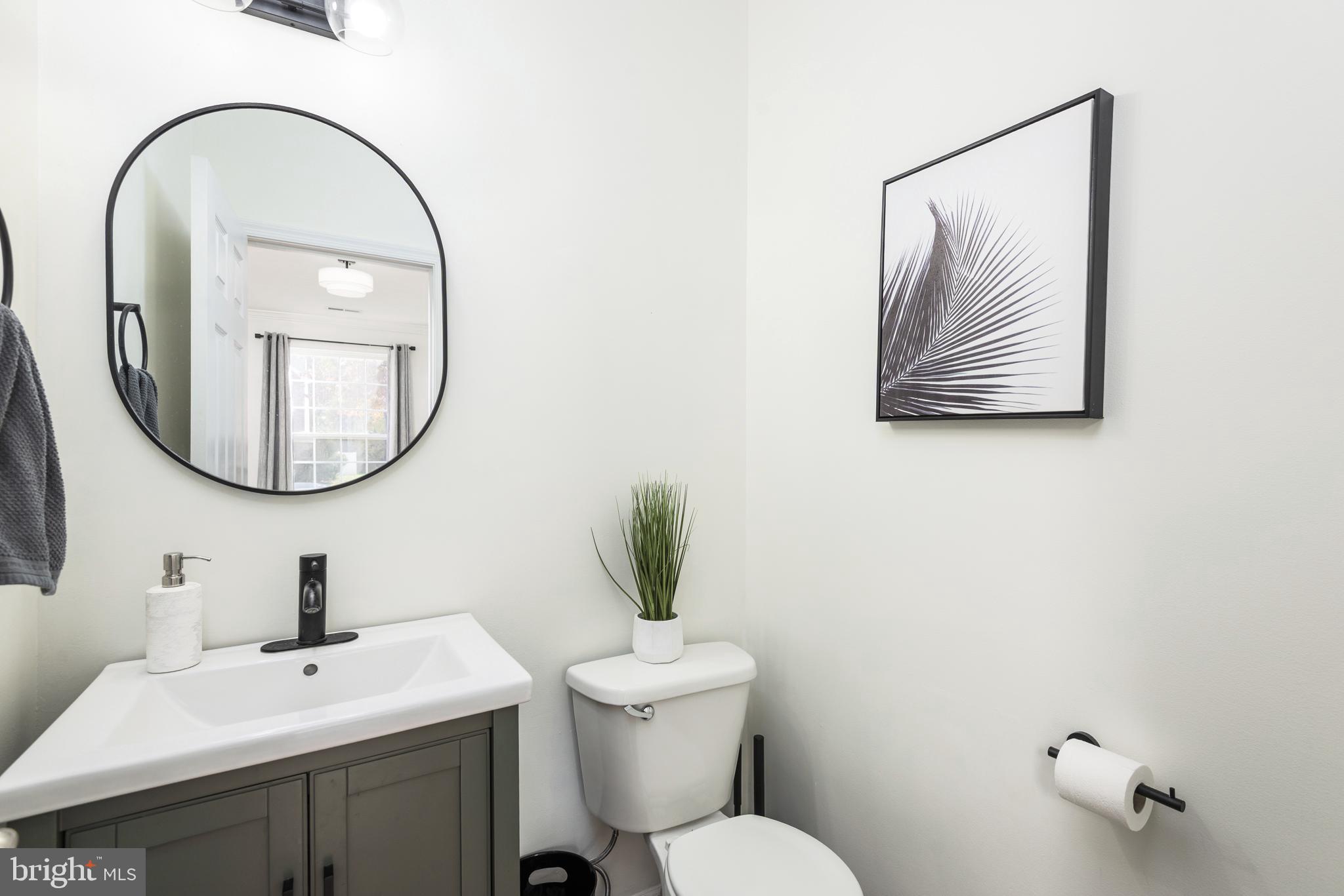 1208 Painted Fern Road Denton, MD 21629 - Photo 9 of 39 a bathroom with a toilet a sink and mirror