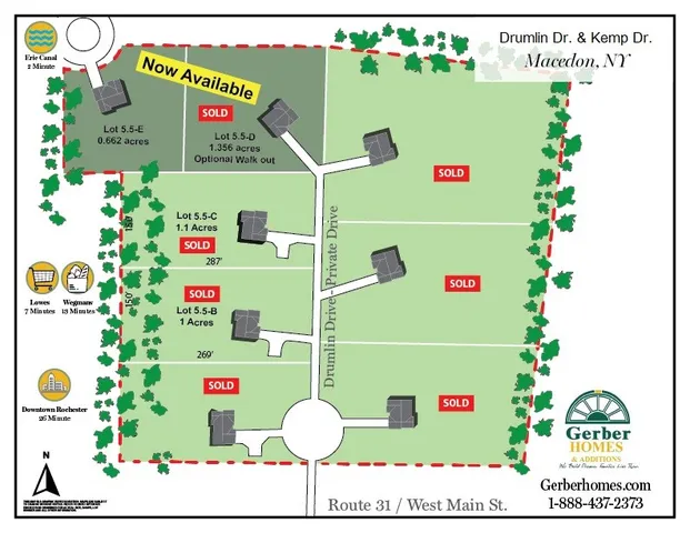 $540,200 | 0 Kemp Drive, Unit E, Macedon, NY 14502