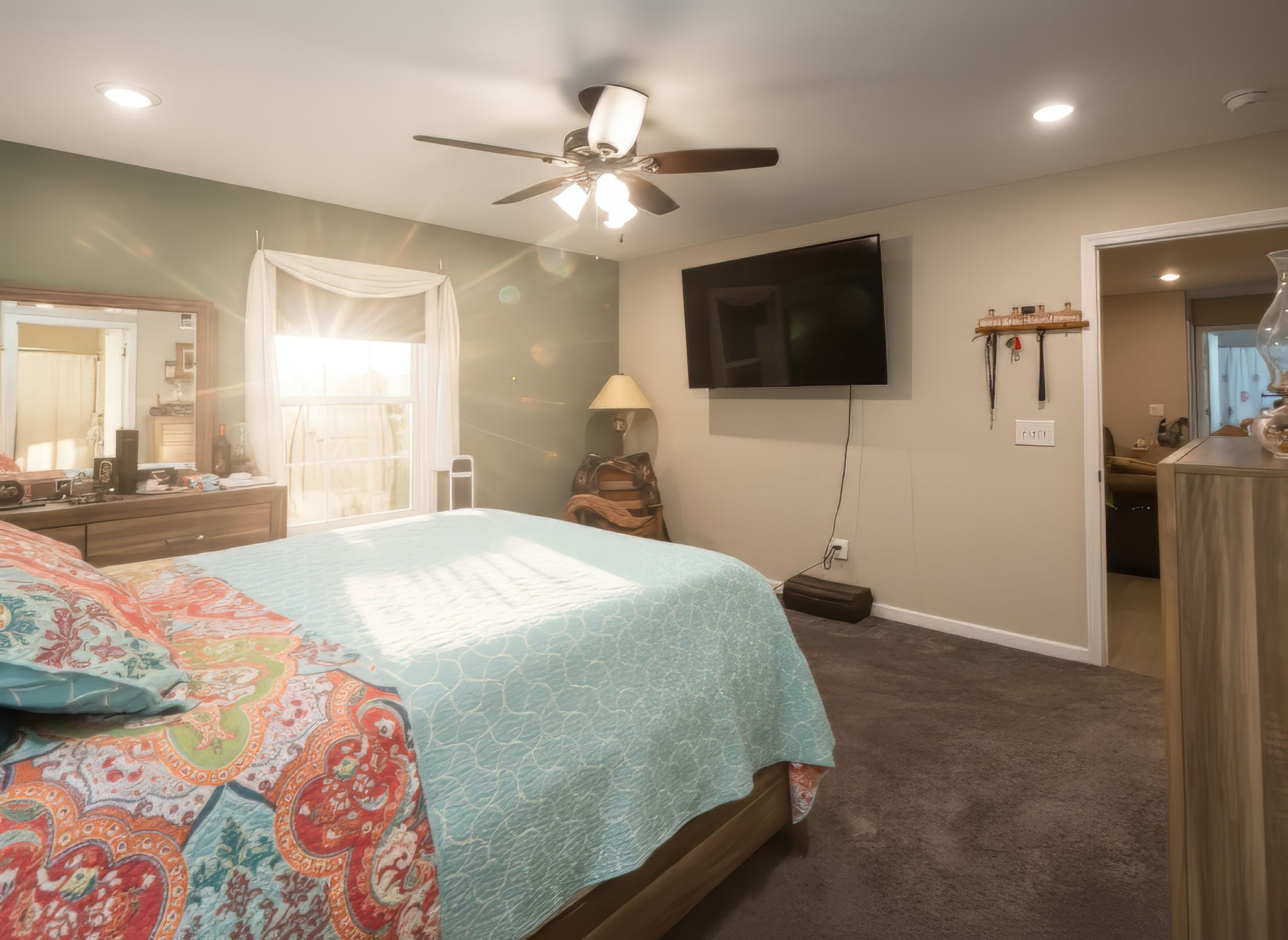 14 Lost Creek Road Carthage, TN 37030 - Photo 15 of 28 a bedroom with a bed and a flat screen tv