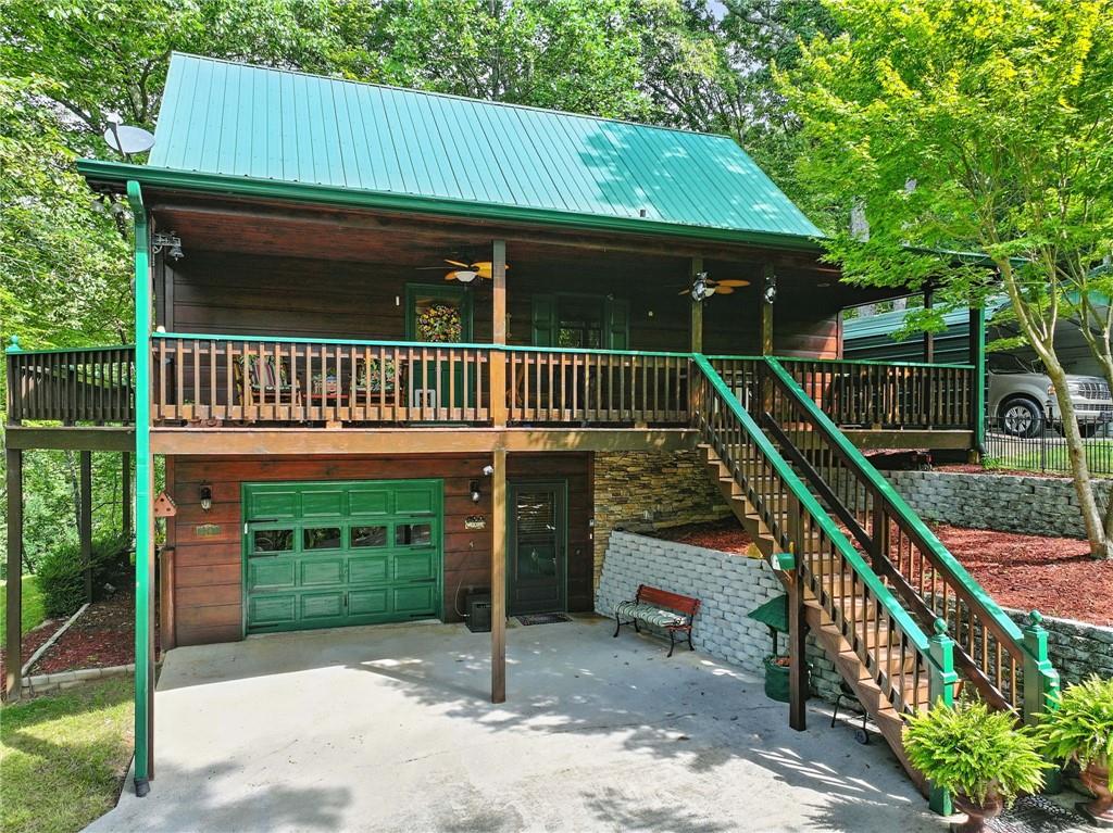 59 Bear Track Trail Morganton, GA 30560 - Photo 36 of 37 a view of a deck with a yard