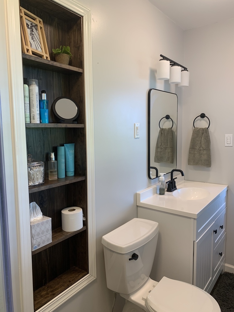 29060 Moose Range Road Sycamore, IL 60178 - Photo 10 of 28 a bathroom with a toilet sink vanity and mirror