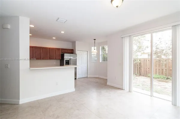 a view of kitchen and window