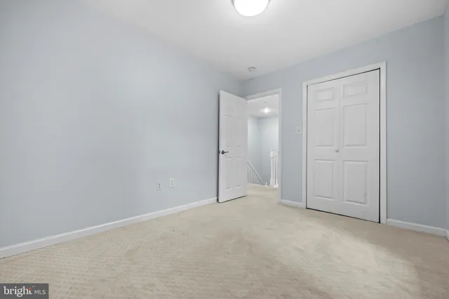 an empty room with an entryway