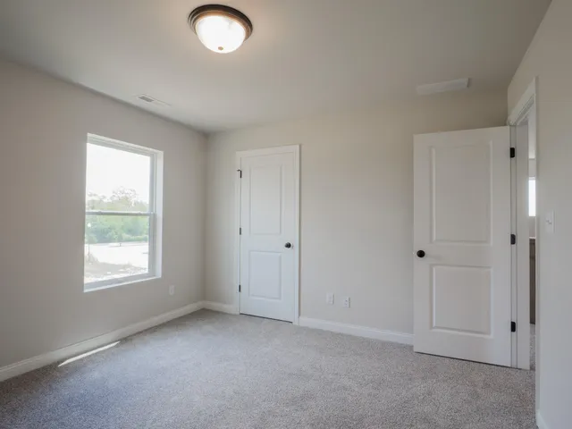 an empty room with a window