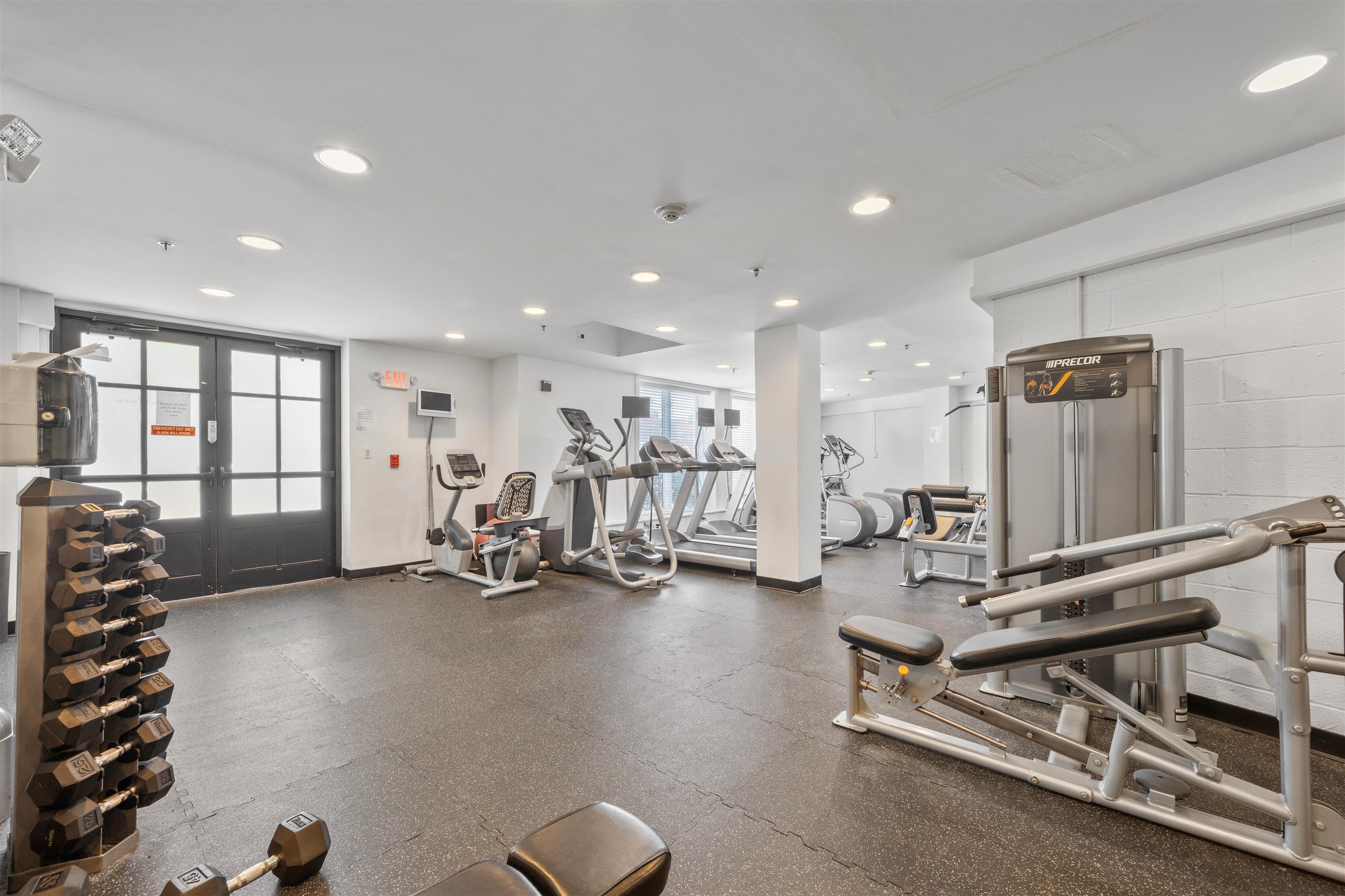 70 Adams Street, Unit 2F Hoboken, NJ 07030 - Photo 14 of 20 a view of a room with gym equipment