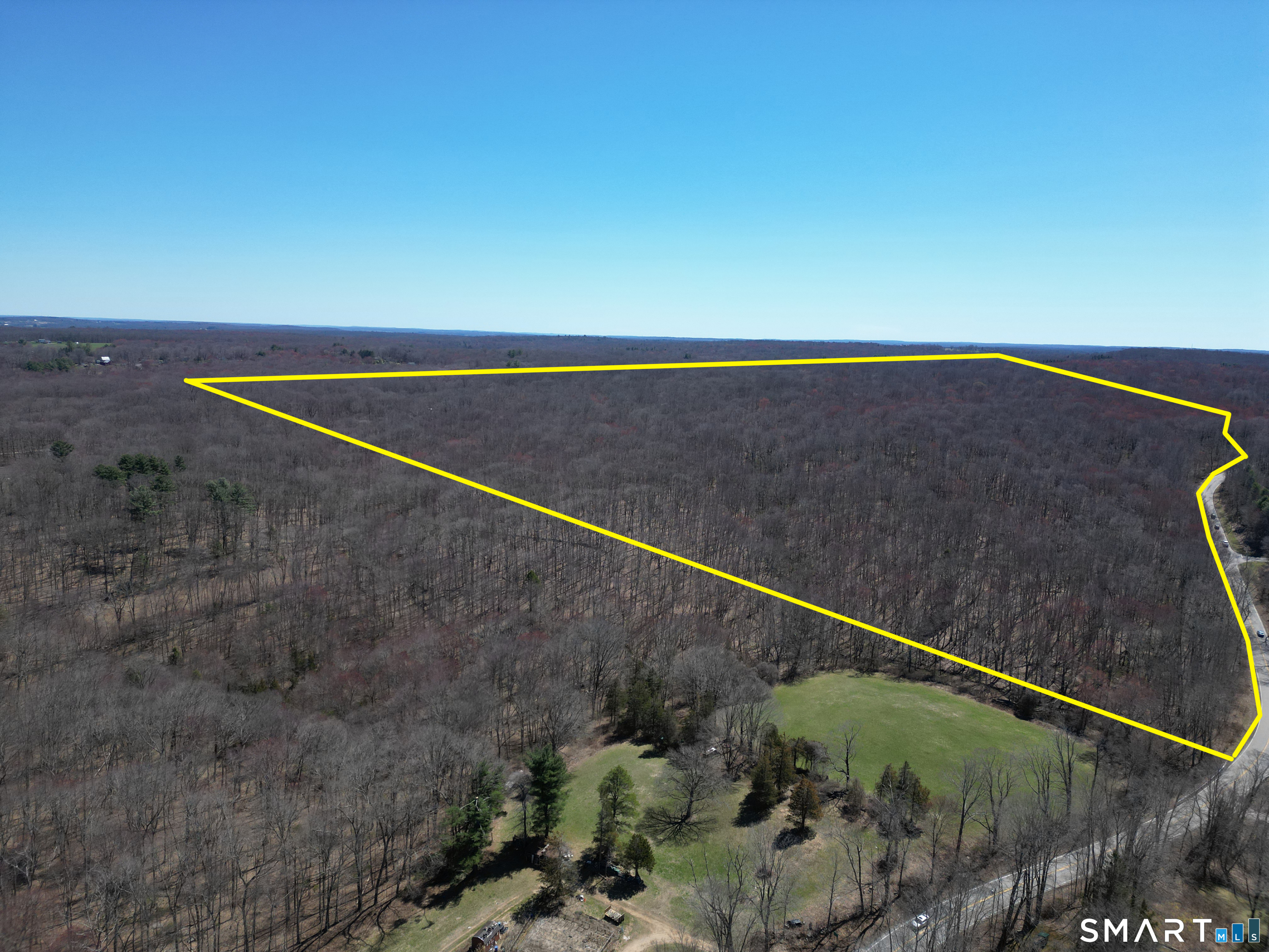 07-3 Wall Street Hebron, CT 06248 - Photo 5 of 12 Aerial View From Andover Town Line South Along Wall St Frontage