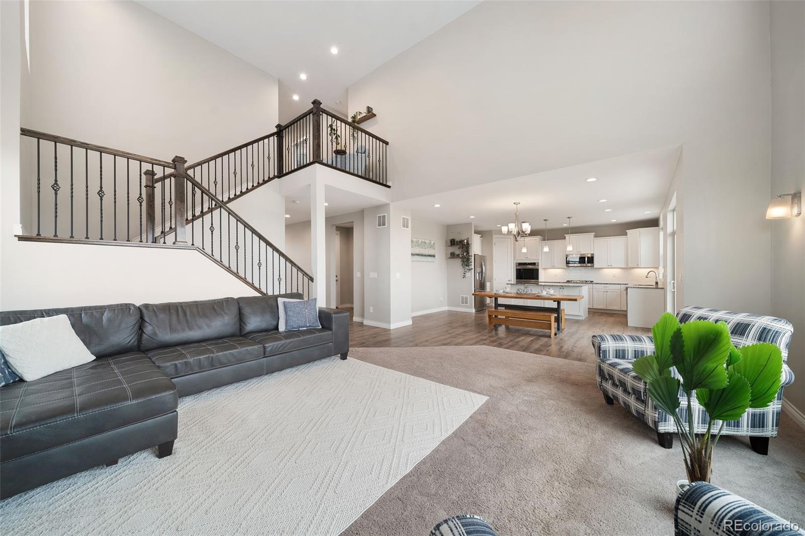 240 High Meadows Loop Elizabeth, CO 80107 - Photo 15 of 50 a living room with furniture and a potted plant