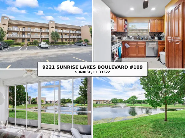 $135,000 | 9221 Sunrise Lakes Boulevard, Unit 109, Sunrise, FL 33322