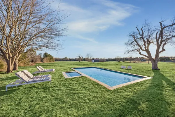 a view of a garden and outdoor space