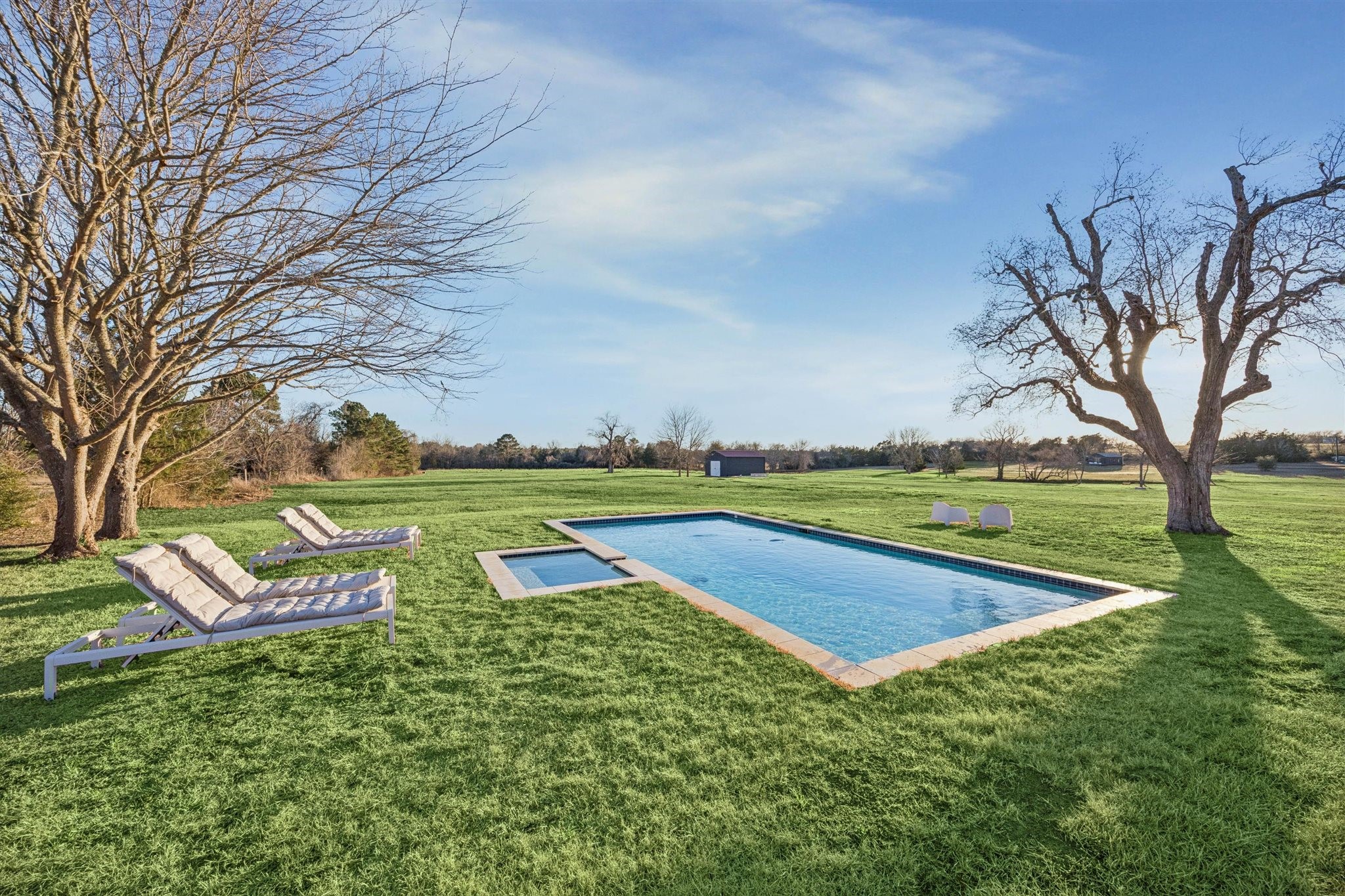 6389 Miller Road New Ulm, TX 78950 - Photo 41 of 49 a view of yard with swimming pool and green space