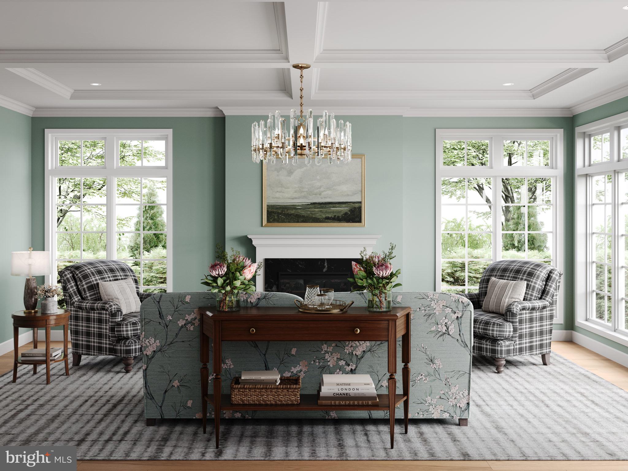 6 Sage Street Carlisle, PA 17015 - Photo 10 of 24 a living room with furniture a fireplace and large windows