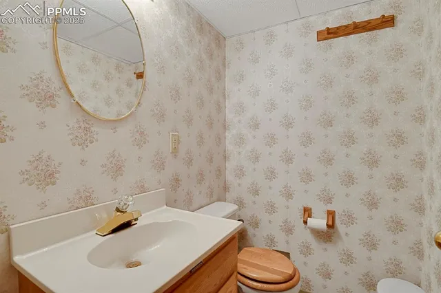 a view of backyard with green space