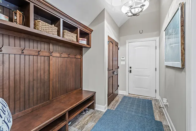 a close view of a fireplace in a cabinet