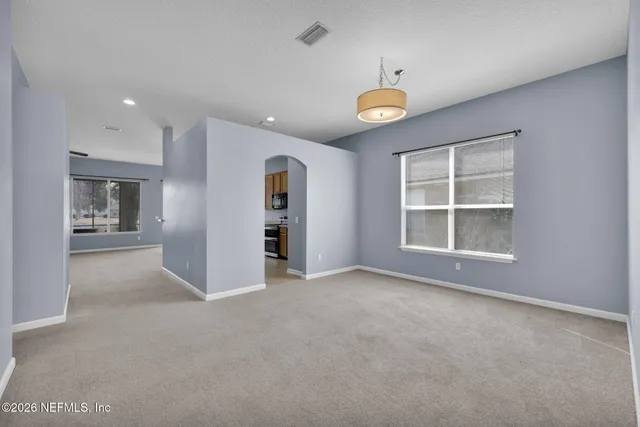 en view interior of a house with a window