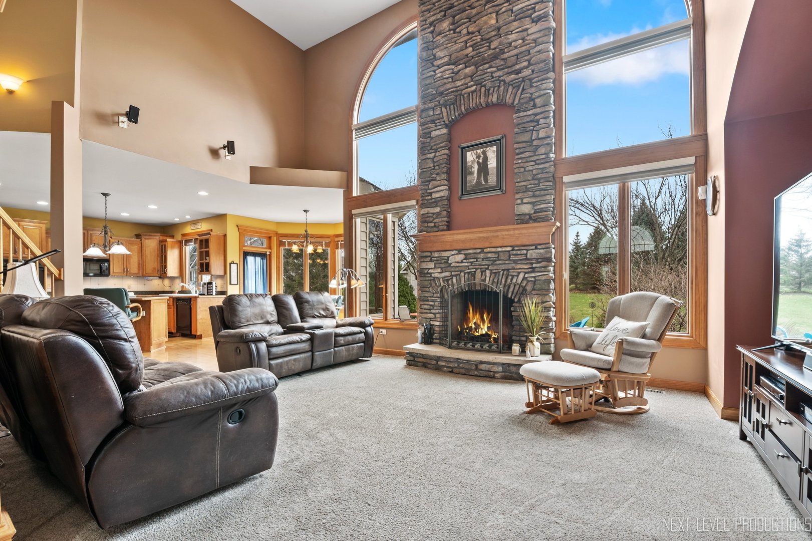 5370 Old Reserve Road Oswego, IL 60543 - Photo 17 of 48 a living room with furniture and a fireplace