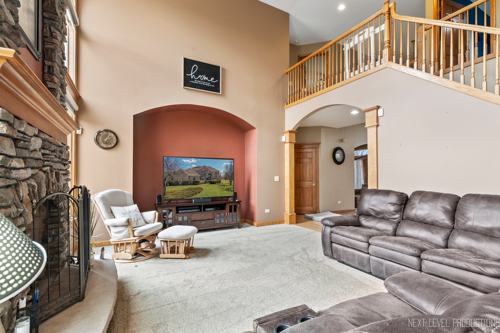 5370 Old Reserve Road Oswego, IL 60543 - Photo 19 of 48 a living room with furniture and a flat screen tv