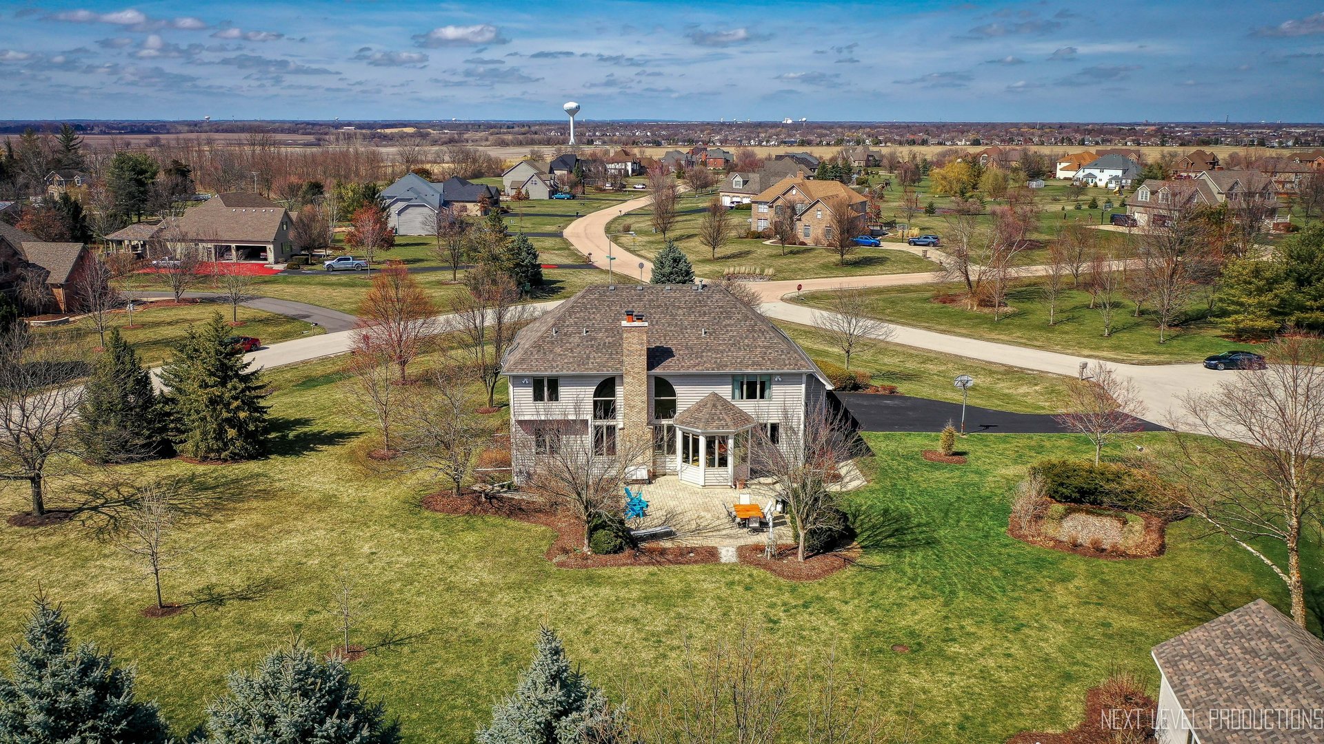 5370 Old Reserve Road Oswego, IL 60543 - Photo 41 of 48 an aerial view of a house with a yard