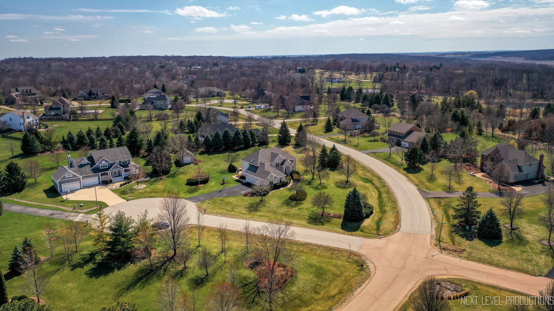 5370 Old Reserve Road Oswego, IL 60543 - Photo 42 of 48 an aerial view of a house with a swimming pool