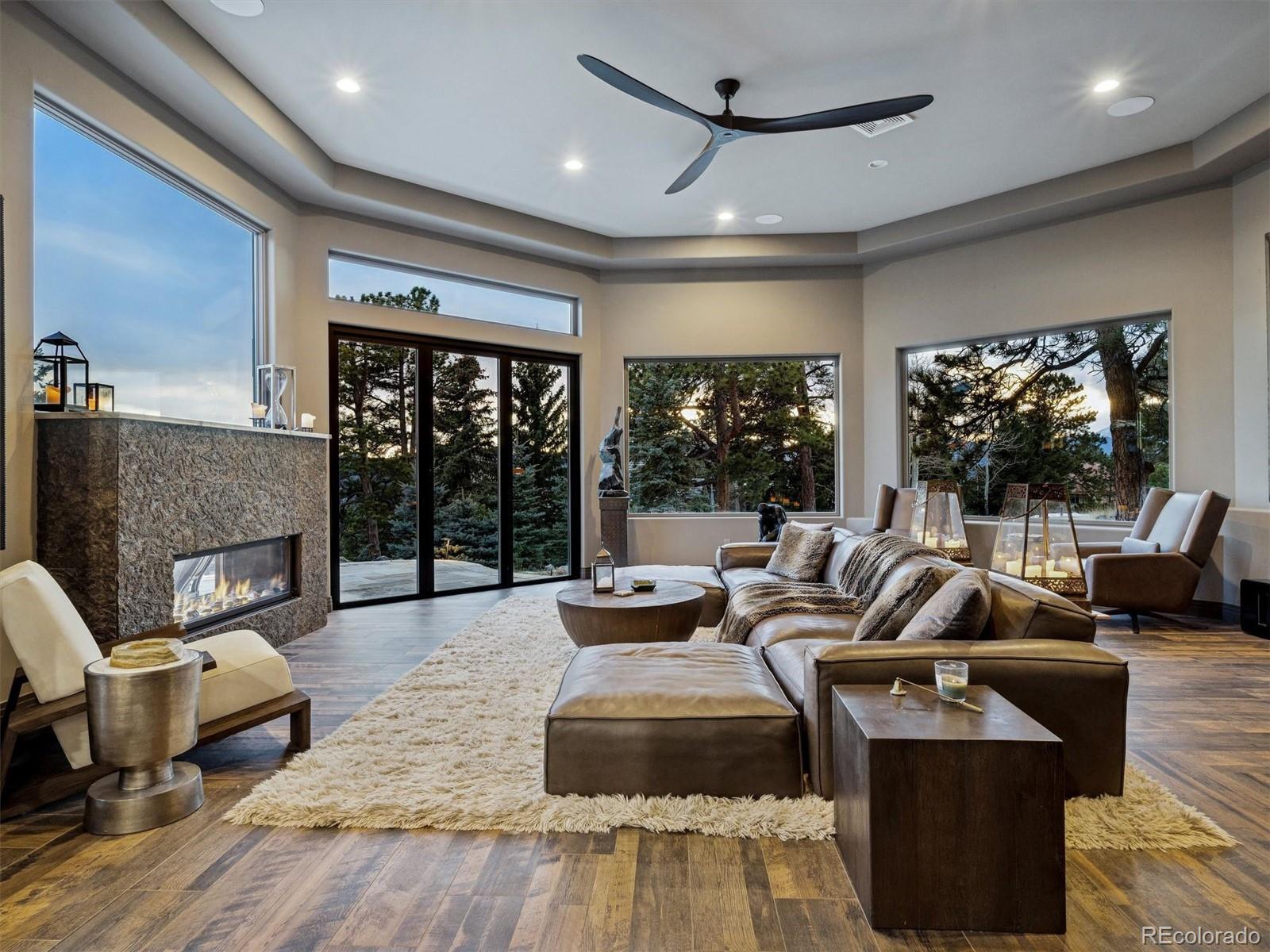 23534 Waynes Way Golden, CO 80401 - Photo 31 of 50 a living room with furniture and a fireplace