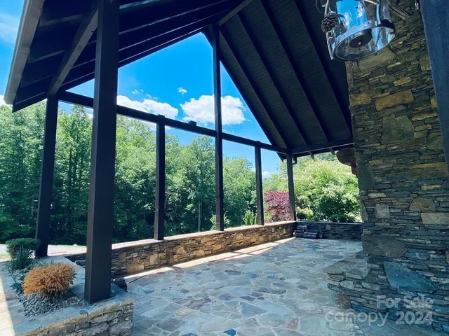 a view of room with window and yard