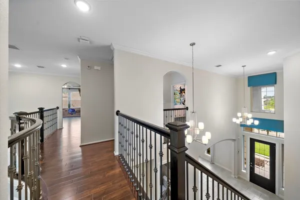 a view of an empty room with a fireplace