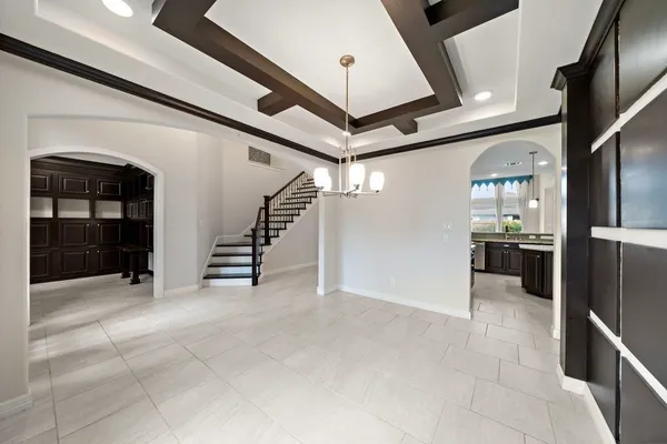 a room with furniture