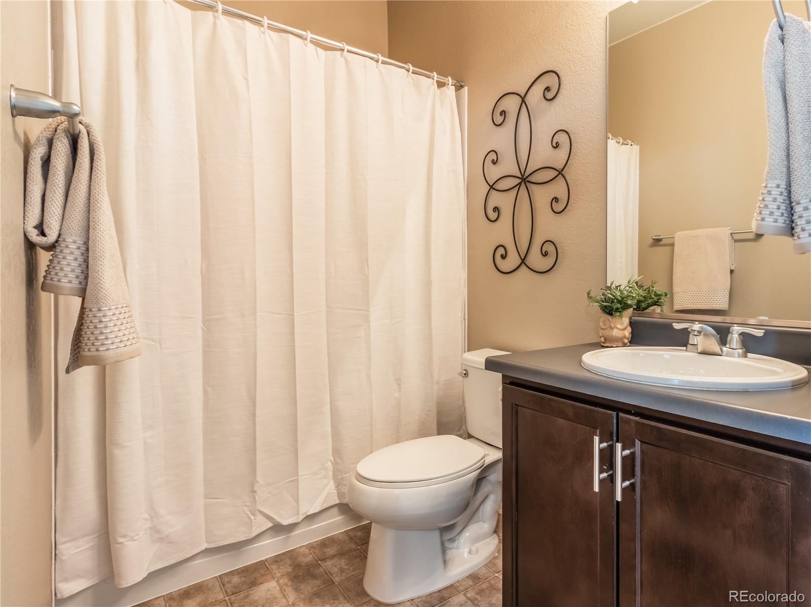 8639 Raspberry Drive Frederick, CO 80504 - Photo 8 of 30 a bathroom with a sink a toilet and a mirror