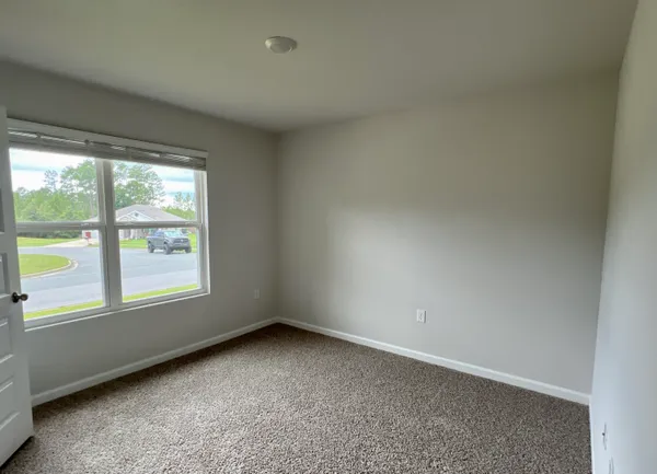 an empty room with a window