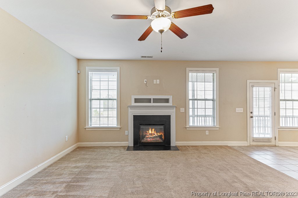 30 Appomattox Drive Cameron, NC 28326 - Photo 8 of 33 an empty room with fireplace cabinet and windows