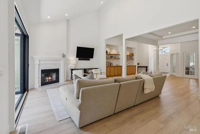 a bathroom with a double vanity sink mirror and double