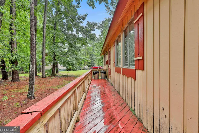 a view of a house with a balcony